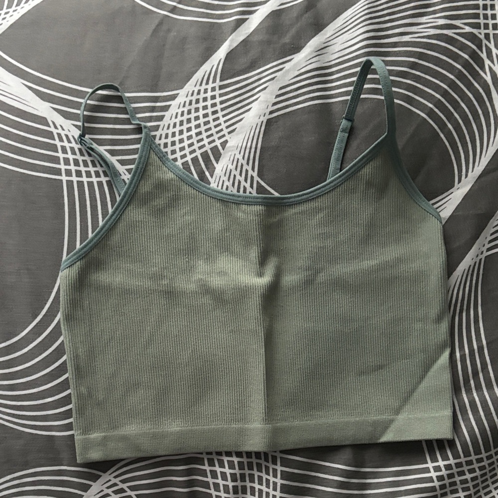 Bozzolo Ribbed Bandeau - Soft Green